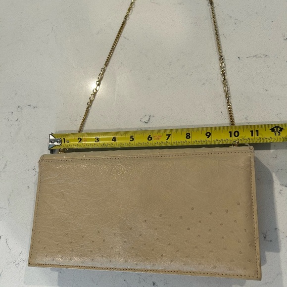Vintage Corbeau Curio Genuine Ostrich Skin Clutch/Chain Purse. Great Condition - Picture 11 of 16